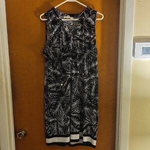 Michael Kors Black and White Patterned Dress